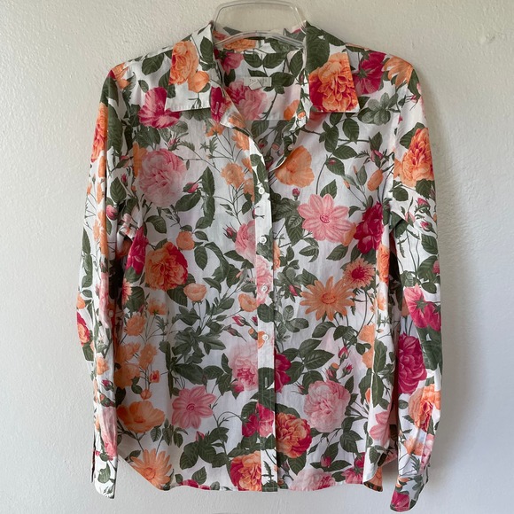 Talbots L/P  Floral Buttondown top - Picture 7 of 8